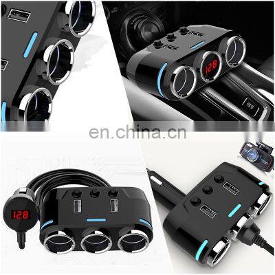 Hot Sale Car Cigarette Lighter Charger 12V Car Socket Splitter Adapter Plug Car LED USB Charge Port Accessories Universal photo-4