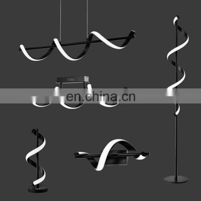 HUAYI New Arrival Modern Artistic Style Villa Home Decoration PVC Iron LED Pendant Light