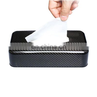 Cacreative full carbon tissue Napkin box holder facial for car,Luxury 100%  Real Carbon Fiber Car tissue holder