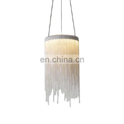 Modern LED Crystal Chandelier Luxury Iron Gold Living room restaurant Creative Tassel Pendant Lamp