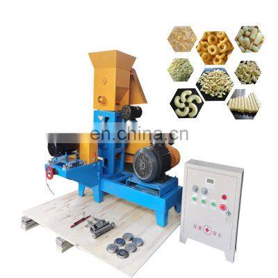 Slanted bar twin screw extruder prices corn chips food making puff snack