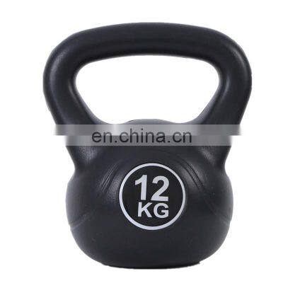 Fitness wholesale 20 kg Cement Shock-Proof Plastic custom cast vinyl coated 10kg kettlebell