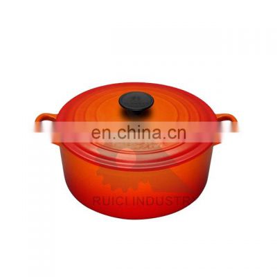 Small Animal Handle China Color Enamel Coated Cast Iron Cooking Pot