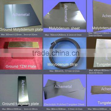 High quality pure tungsten sheet/plate