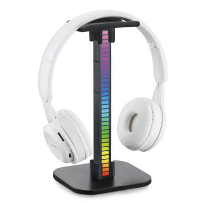 RGB LED Flashing Headphone Stand holder for Gamers Bluetooth Speaker Light Hanger Display Stand for Earphones Headsets