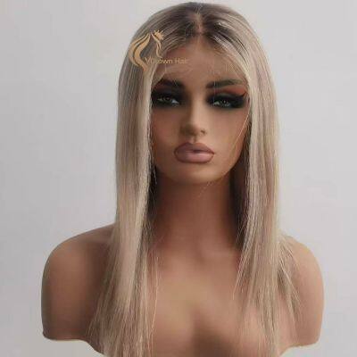 HD lace Jewish wig highlight color Kosher wigs