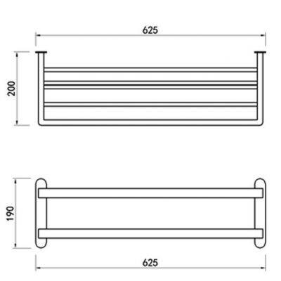 Towel Shelf 304 Stainless Steel Bathroom Ware Washroom Towel Rack photo-2