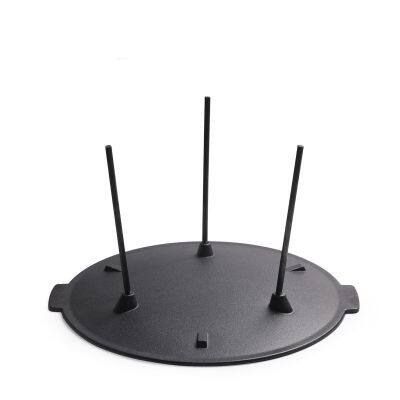 Factory Wholesale Pre-seasoned Cast Iron BBQ Crepe Pan Dosa Tortilla Cast Iron Concave Tawa Griddle With Three Legs photo-2
