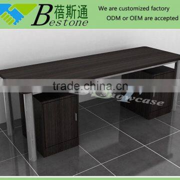 Modern office counter table design, chrome 4 LED counter table for sale