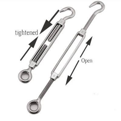 Factory Open Body Stainless Steel Eye Hook Turnbuckle Wire Rope Tensioner Adjustable Turnbuckle photo-5