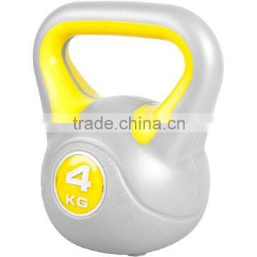 Training plastic sand filled kettlebell