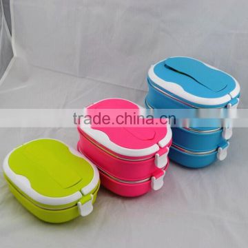 2015 New avaiable CCLB-S006 Hot Promotion heated Lunch Box with spoon (Accept OEM)