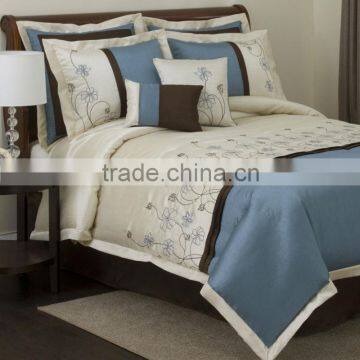 embroidered patchwork polyester duvet comforter set