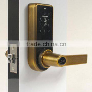 OSPON touchpad single tongue code door lock,antique yellow color