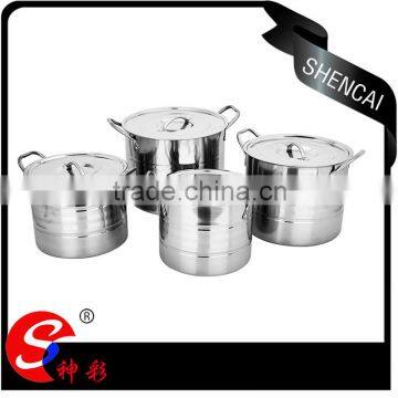 Caitang Chaozhou Stainless steel stock pot set/ hot pot casserole/ tall soup pot