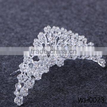 2015 fashion design crystal rhinestone bride crown beautiful crown for women