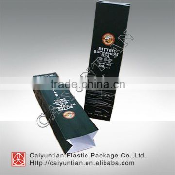 custom flat bottom tea packaging bags