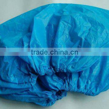 Plastic Disposable CPE PE Shoe Cover Elastic Shoecover Blue