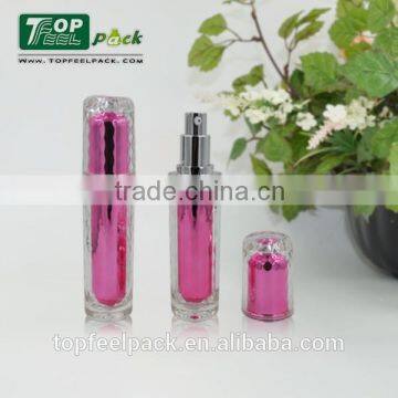 Transparent Outer Cap and Bottle Spray-painting Red Inner Bottle Can Cap Lotion Bottle