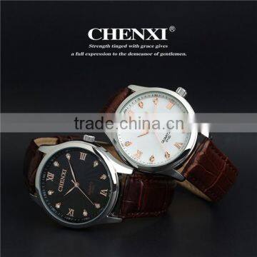 Chenxi Branding Diamond Design Leather Wristwatch Men 2016 photo-4