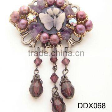Butterfly brooch with rhinestone ,brooch in bulk,fancy brooch pin with stone