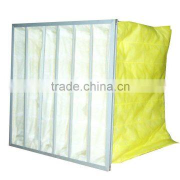 Yellow Medium efficiency bag filter for clean room