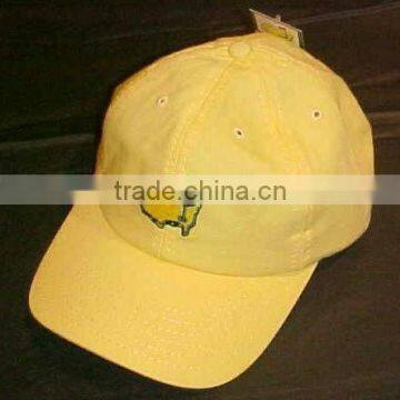 Yellow golf hat