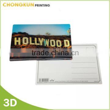 Creative Souvenir Items Custom made 3D lenticular Postcard