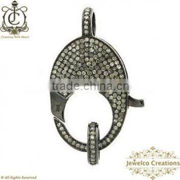 925 Silver Diamond Lobster Lock & Clasp, Clasp Jewelry, Jewelry Findings, Jewelry Components Manufacturer,Vintage Jewelry