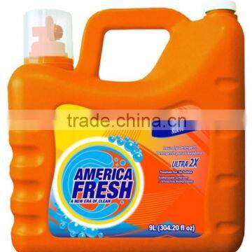 America Fresh Liquid Laundry Detergent 9 Litters 2.37 gl Bottle supplier distributor