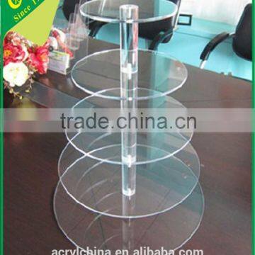 acrylic cake holder , acrylic cake display shelf , Round Acrylic Wedding Cake Holder With Butterfly Stand