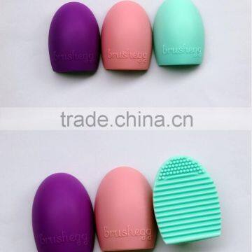 Brushegg Silicone Brush Cleaning Egg Brush Cleaning Egg Cosmetic Brush Cleanser Mack up Makeup Brush Cleaner Clean Tools photo-3