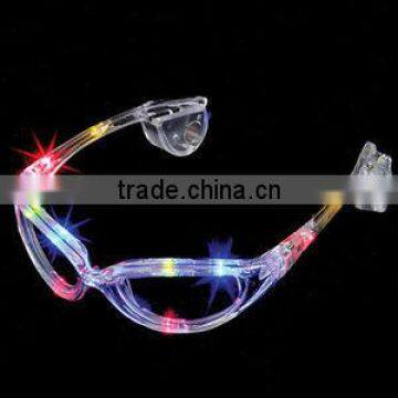 Multi-Colored LED Light-Up Flashing Rave Party Glasses