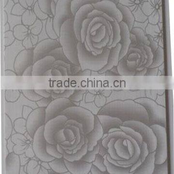 Printing,flat grey flower style, plastic ceiling, pvc wall & ceiling panel,pvc plafond F082-2