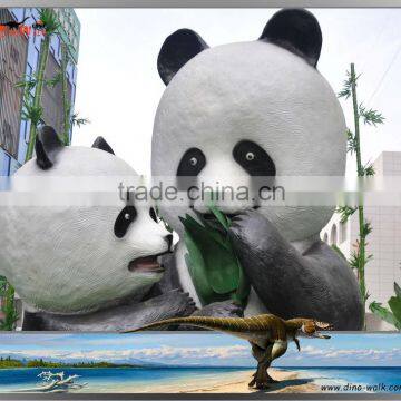 High simulation fiberglass panda for commercial center