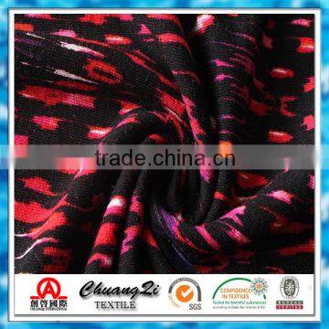 High Quality Textile Digital Printed Kniting Weft Spandex Viscose Fabric photo-4