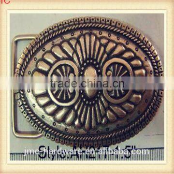 Vintage Fashion Oval and Round Customized Antique Bronze Metal Plate-style Belt Buckle With Complicated Pattern photo-5
