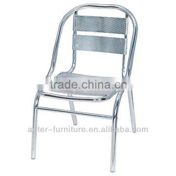 Cheap without arm cast aluminum stacking chair