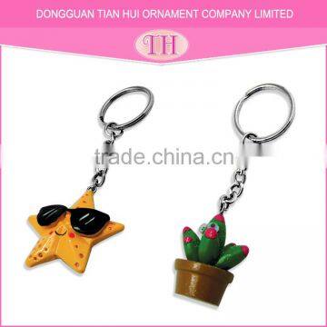 Custom Manufacture Promotional Resin Material Rubber Bear Key Chain Metal photo-2
