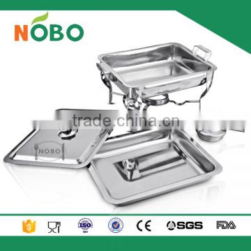 NOBO factory price stainless steel lid chafing dish with detachable leg