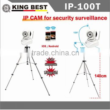 KINGBST / IP Camera with light stand / P2P function / ptz ip cam / IP Camera / HD H.264 motion detection ip