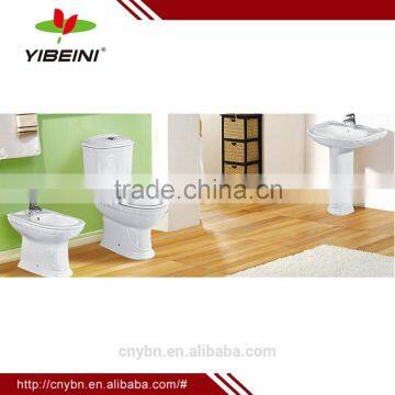 China alibaba ceramic bathroom decoration two piece toilet