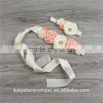 Hot sale Girls new flower headband sash 2016 hight quality wholesale