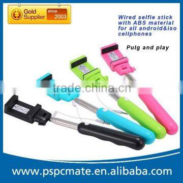 Hot new products for iphone 6 Extendable monopod without bluetooth selfie stick