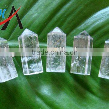 Fashion transparent quartz crystal point pendants