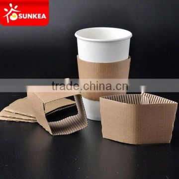 Wholesale corrugated cup sleeves for hot cups,cup wraps