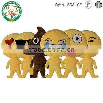 OEM factory custom emoji plush pillows doll toy cute soft emoticon toy