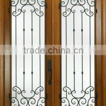 Double American Design Iron Doors Wooden DJ-S9052W-3