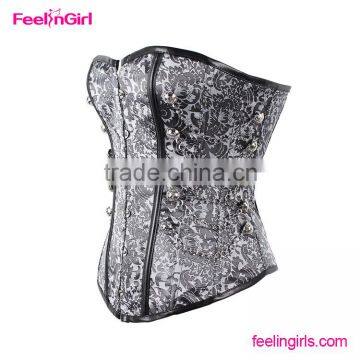 Fancy Overbust Steampunk Corset Waist Trainers photo-5