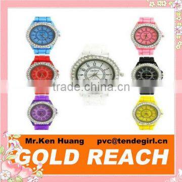 crystal diamond silicone watches